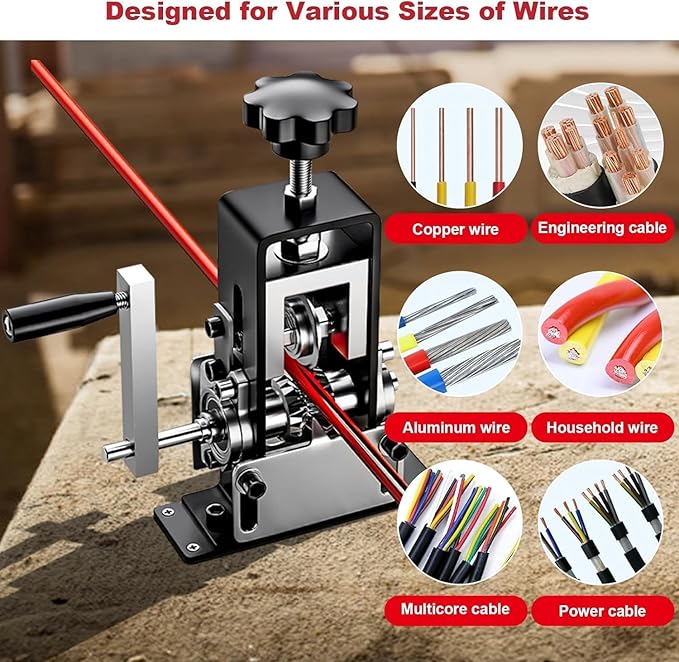 Automatic Copper Wire Stripper Machine, Pelador de Cable Electrico, Drill Powered, Wire Stripper Machine, Maquina Peladora de Cable - Efficiently Strip Cables from 1-25mm with Ease