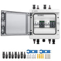 Solar Combiner Box (1 in 1 Out/2 in 2 Out/3 in 3 Out/4 in 4 Out) PV Combiner Box with 1000V DC 40A MCB & 20-40KA SPD Power Distribution Box (2String 2in2out)