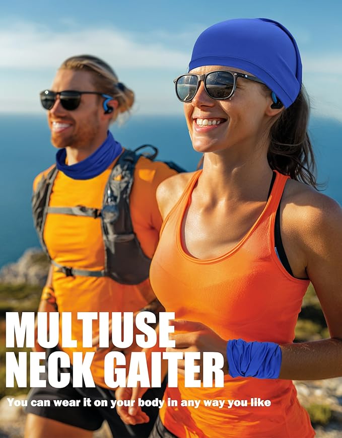 JHYWELL Cooling Neck Gaiter Face Mask, UV Protection Masks Gator, Windproof Bandana for Skiing, Fishing, Hiking, Cycling
