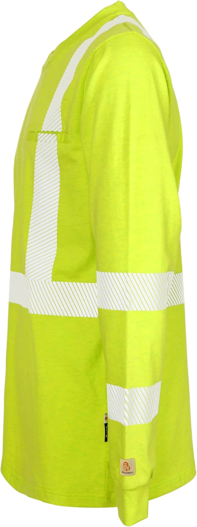 BOCOMAL FR Hi-Vis Shirts 6oz Lightweight High Visibility Reflective Flame Resistant/Fire Retardant Shirt Men's Safety Shirts