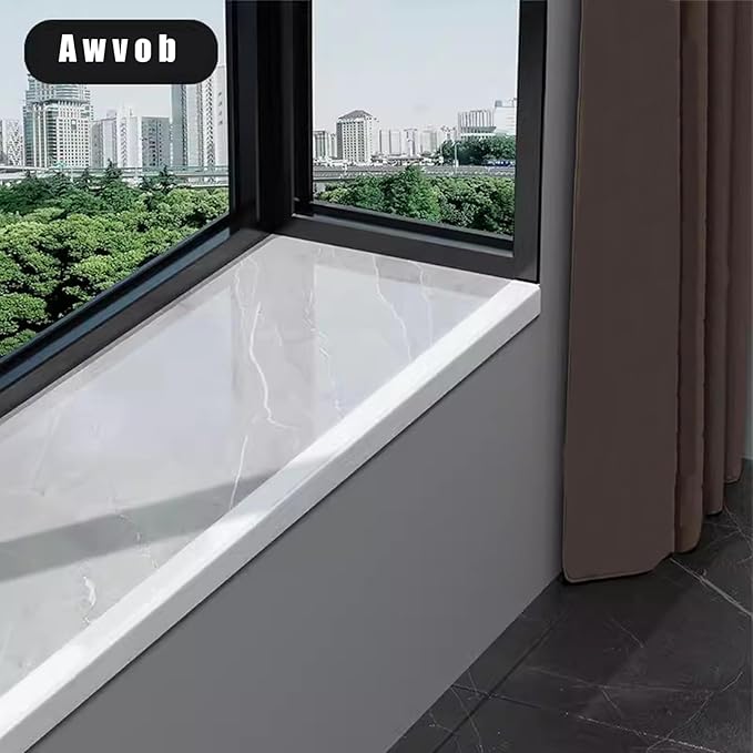 Wall Corner Protector White Wood Grain - 4 PCS, 3 ft x 1 in - Self Adhesive Corner Guards for Walls, Cabinet Doors, Edge Protector Trim; Easy to Install Wall Corner Guard (90cm x 2.5cm)
