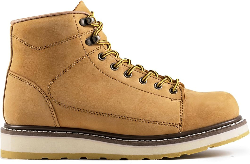 Men's SureTrack 6" Leather Soft Toe Work Boots for Men, Wedge Slip-Resistant, Durable Men's Work Boots, EH 84893