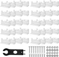 Konohan 10 Set Solar Panel Mounting Brackets Z Bracket Aluminum Solar Panel Mounting Brackets Kit with Nuts and Bolts for RV, Boat, Wall, Caravans, Yacht and Other Gird Installation