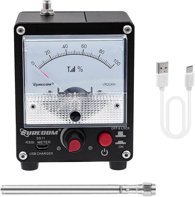 Mcbazel Surecom SS11 Portable Field Strength Power Test Meter RF Signal Strength Test Meter with Antenna