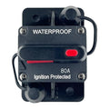 80 Amp Circuit Breaker Resettable Fusewith Manual Reset Switch Button Waterproof 12V-48V DC for Boat Trolling Motor Marine ATV Trailer Vehicles Stereo Audio Electronic Battery Solar System