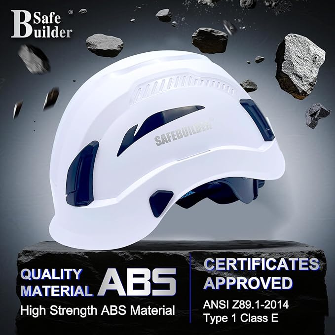 Safety Helmet Hard Hats Construction Head Protection 6-Point Suspension Lightweight Work Outdoor,Industrial ANSI Approved