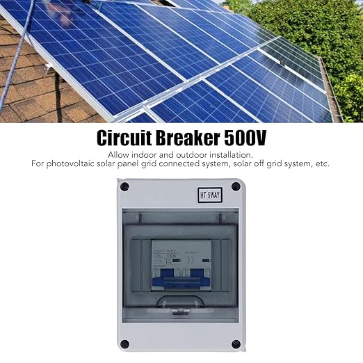 DZ47-125Z D80 Miniature Circuit Breaker 500V 80A DC Disconnect Switch PV Combiner Box IP65 Distribution Box for Photovoltaic Solar Panel Grid Connected System