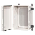 UL Certified Junction Box, NEMA 6 Weatherproof 94V-0 Flame Retardant, Plastic Electrical Enclosure for Industrial Projects, Includes Mounting Plate (Grey Cover, 14.6"×10.6"×5.9")