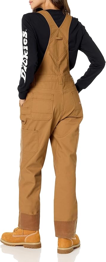 Dickies Women's Relaxed Fit Waxed Canvas Bib Overalls
