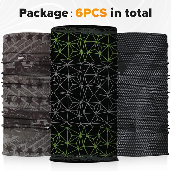 JOEYOUNG Headwear, Bandana, Neck Gaiter Head Wrap Headband Balaclava Magic Scarf