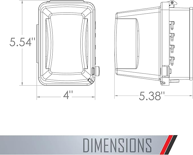 Taymac MM710G Jumbo 4-3/4-Inch Depth Weatherproof In-Use Plastic Cover 16 Configurations Vertical/Horizontal One Gang, Grey