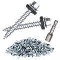 Metal Roofing Screws 300PCS #10 x 1-1/2 inch, Hex Head Sheet Metal Roof Screw with EPDM Washer Replacement for Corrugated Roofing