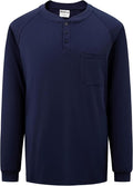 Ubon FR Shirts for Men Welding Shirt Flame Resistant Long Sleeve Work Shirts 6.5 Oz FR Clothing