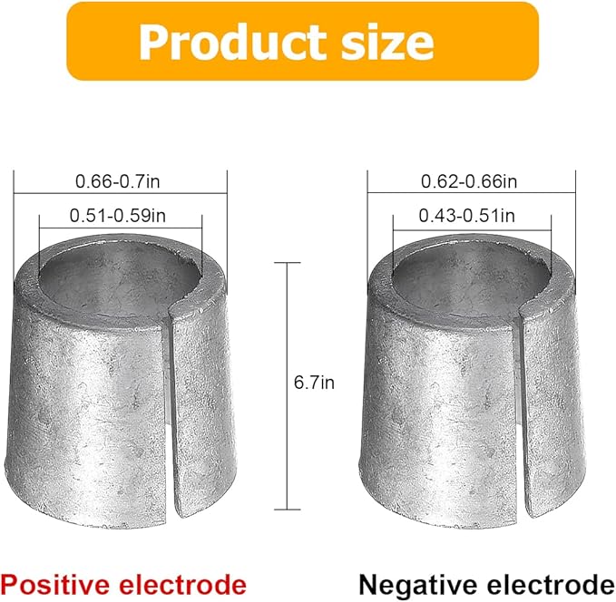zipelo Battery Terminal Connector, Top Post Battery Cable Terminal Clamp Set, Positive and Negative 1 Pair, Good Contact and Corrosion Resistance (Style 3, 2PCS)