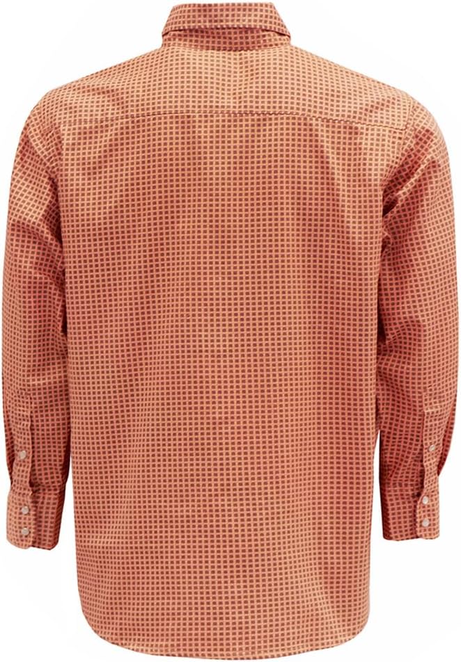TICOMELA Men’s Mid-Weight FR Welding Shirt, 7.5oz 100% Cotton NFPA 2112 CAT2 – Flame-Resistant Button-Down Work Shirt