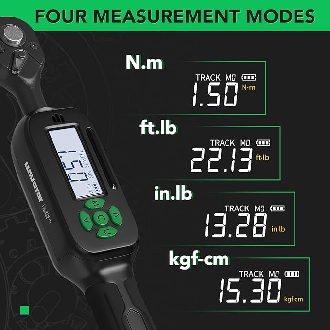 Mini Torque Wrench Digital - 1/4-Inch Drive with Buzzer & LED, 13.2-265.5in.lb, High Precision Electronic Tool for Bike Repairs, Calibrated for Superior Performance