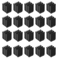20PCS Black Aluminum Heat Sink with Thermal Conductive Adhesive Tape, 9×9×12mm Heatsink Cooler for Cooling VRM GPU Stepper Driver MOSFET VRam Regulators
