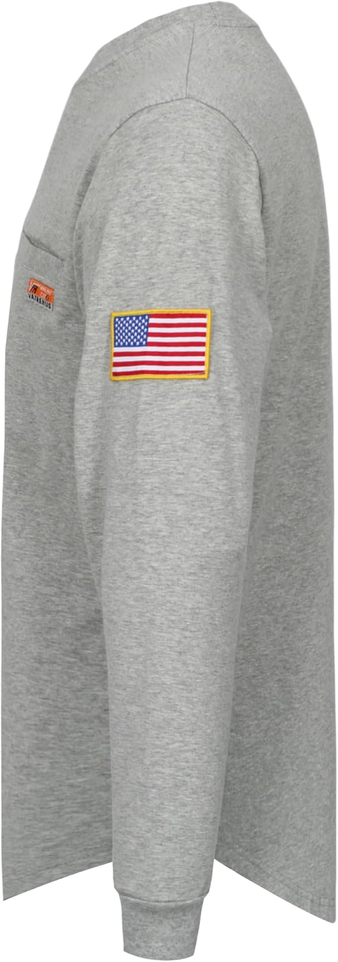 VATRENUS FR Shirt for Men Crewneck Midweight Utility Pocket Fire Resistant Long Sleeve Work Shirts NFPA2112 CAT2