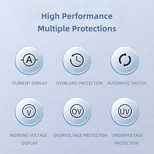 63A 110V Automatic Transfer Switch, Auto/Manual Generator Transfer Switch, DIN Rail Mount ATS with LED Display Safety Protections for Home Generator Inverter Utility Power L1 Priority Phase Selector