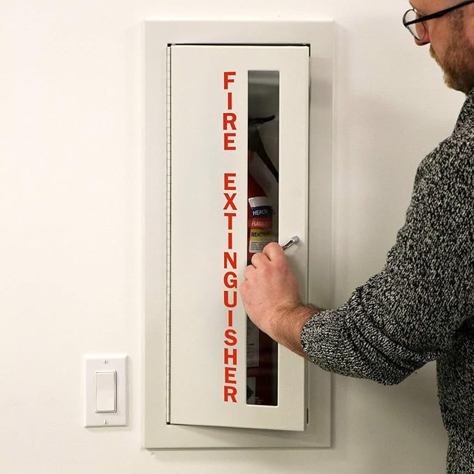 SmartSign “Fire Extinguisher” Window Decal | 2" x 20" Die-Cut Vinyl with Back Adhesive, Made in USA