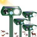 4Pack Solar Ultrasonic Animal Repellent,Cat Repellent Outdoor with Motion Detection Waterproof,Deer Repellent Devices Squirrel Skunk Rabbit Raccoon Bird Deterrents Animal Repeller for Yard Garden
