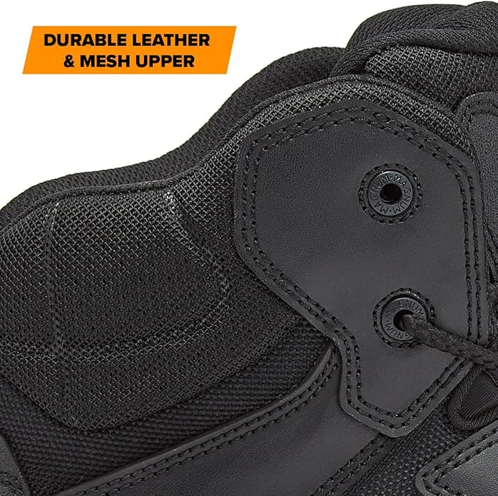 MAGNUM Men's Stealth Force Black Work Boots for Men Waterproof, Security Slip Resistant Lightweight Police Hiking and Tactical Boots Men, 6 Inch Law Enforcement Boots - Black, 10 Medium