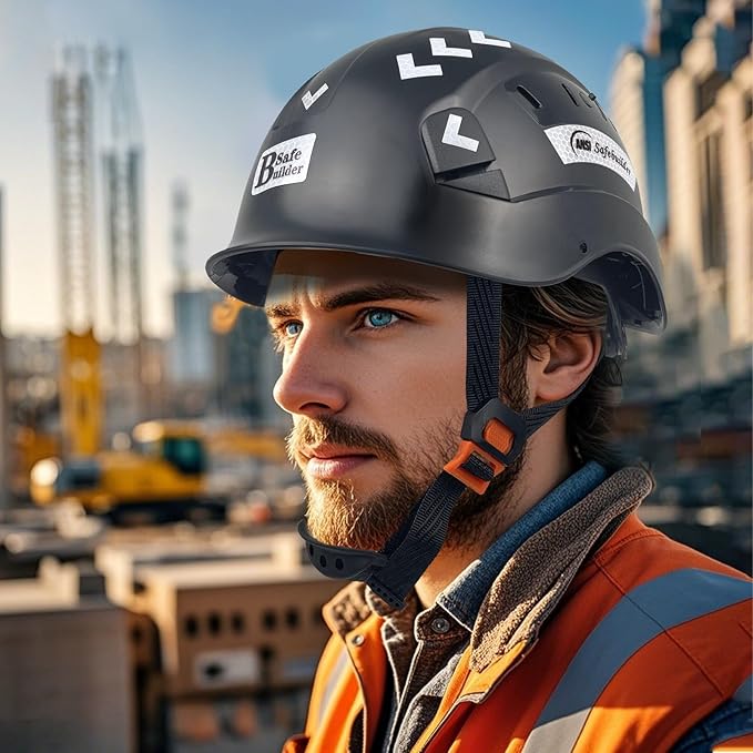 Construction Safety Helmet ABS Hard Hat Adjustable Ventilation System Hardhats Industrial Work Head Protection for Men Certified ANSI/ISEA Z89.1