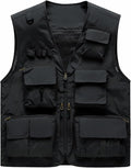 M2C Mens Hooded Mesh Multiple Pockets Traveling Vest