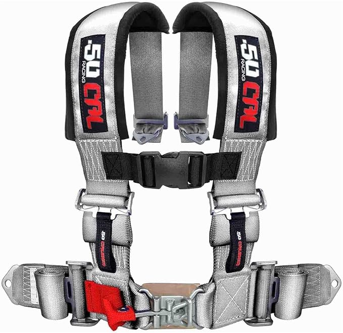 4 Point Harness for Bucket Seat, Quick Release Latch, 9 Color Options, Racing Harness, Race Car, Off Road Vehicle, UTV, RZR