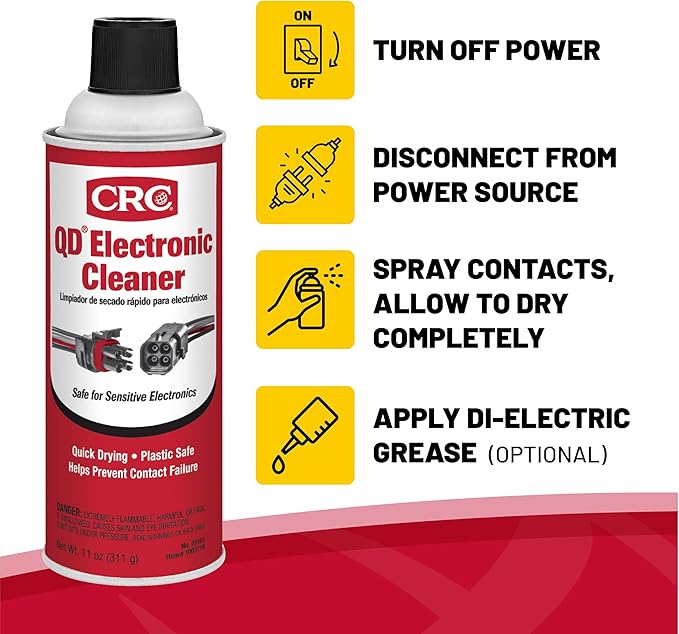 CRC 05103-Case 5103 Quick Dry Electronic Cleaner, 11 oz, 12 Pack