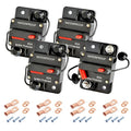 60Amp Circuit Breaker DC 12V-48V for Marine Boat Trolling Motor Automotive RV Trailer Car Solar System Battery Disconnect with Manual Reset Switch, IP67 Waterproof (Pack of 4)