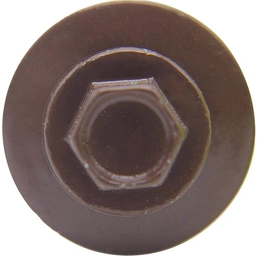 Metal ROOFING SCREWS: (250)12 x 2" BROWN Hex ReGrip Sheet Metal Roof Screw. Sharp Point metal to wood siding screws.