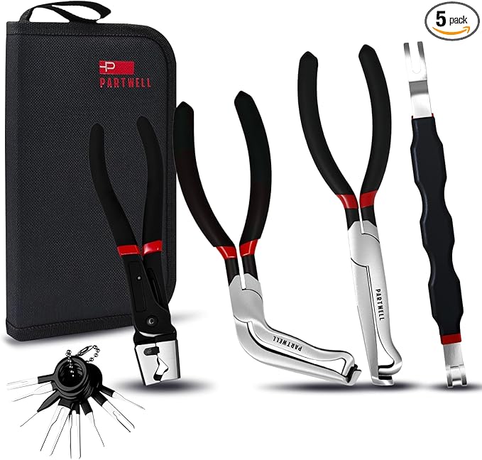 Electrical Disconnect Pliers Set – 4PC Electrical Connector Pliers for Cars, Fuel Line Disconnect Tool, and 8PCS Terminal Removal Tools – Automotive Electrical Tool Kit