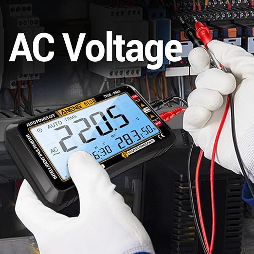 ANENG Digital Multimeter Tester,4000 Counts Voltage Tester,Auto-Ranging TRMS Volt Meter,Large LCD Ohm Meter Measures AC/DC Current,Voltage,Resistance, Diode,Continuity,Capacitance,Temperature