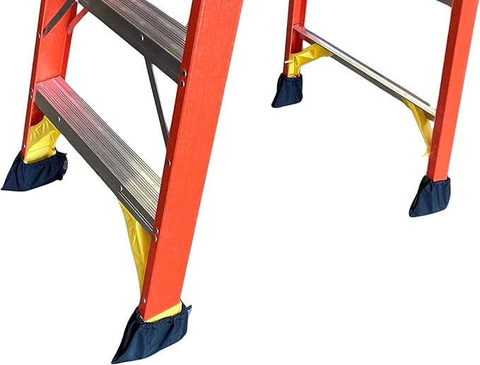 Step Ladder Safety Floor Protectors - Reusable Ladder Foot Covers - Lab Tested - Made in The USA – Color: Black - Set of 4, HT4BK