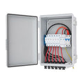 6 String Solar Combiner Box PV Combiner Box with 15A Rated Current Fuse, Surge Protective Device and 63A Air Circuit Breaker for On/Off Grid Solar Panel System (6 String)