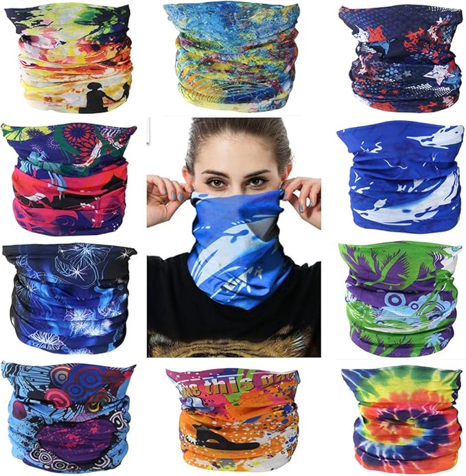 Neck Gaiter Masks Tube Scarf,Seamless Bandanas Buffs Gators,Ourdoor Face Mask Face Covering Multi Headwear