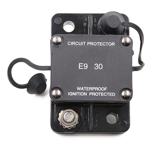 30A Automotive Circuit Breaker Auto Reset No Switch Button 12V-32V DC IP67