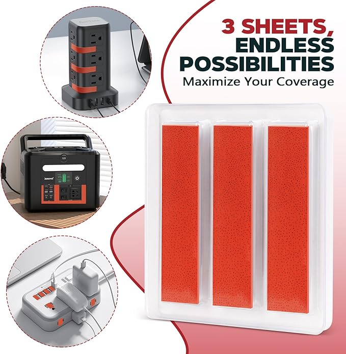 Fire Prevention Stickers 3-Pack, Cuttable Fire Suppression Sheets for Electrical Panels, Outlets&Appliances, MNNEWMAT Automatic Fire Prevention Pads,Easy Install Self-Adhesive Flame Suppressant Sheets
