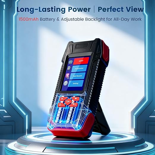 2000W Solar Panel Tester, 2-in-1 MPPT Photovoltaic Meter & 60000-Count Digital Multimeter with 2000V AC/DC, 3.2" Color Display for PV Panel Testing, Installation & Maintenance