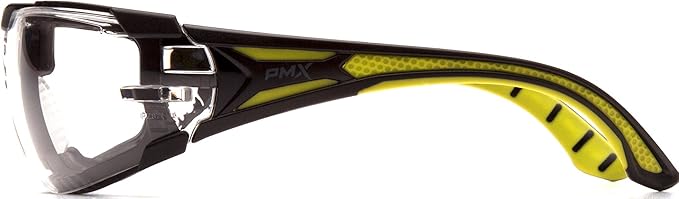 Pyramex Endeavor Plus Safety Glass Black/Gray Frame With Foam Padding Clear H2MAX Anti-fog Lens