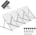 4-Pack 45" Heavy-Duty Solar Panel Mount, Adjustable 0-90° Tilt Angle Anodized Aluminum Frame, Compatible with 100-400W Solar Panels for RV Roof, Boat, Camper & Off-Grid Use
