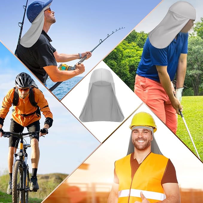 Sintege 6 Pieces Hard Hat Sun Shade Cooling Skull Cap Sun Neck Protector Quick Dry Neck Shade for Women Men