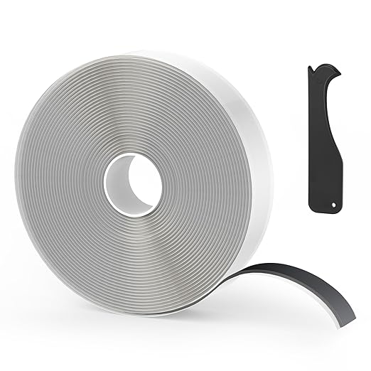 Butyl Tape Black 1.6" x 30 Ft None Hardening Premium Butyl Caulk Tape for RV Window Glazing Roofing Leak Opening Pipe Plumbing Fixture EPDM Roof Patching(1 Pack)