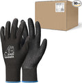 toolant Crinkle Latex Work Gloves Bulk, Rubber Coated Safety Work Gloves for Men and Women, 60 Pairs for Construction, Gardening, Warehouse (Black, XL)