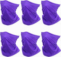 SHEVERCH 6 Pack Neck Gaiter Face Mask Sun Protection Cooling Bandana Face Cover Windproof Dustproof Neck Scarf