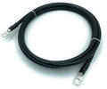 End Game 4 Gauge Marine Grade Battery Cables, USCG and ABYC Approved, 1-15ft Lengths, Heavy Duty Tinned Lugs, Fully Assembled and Made in The USA (Single Black, 4ft - 5/16” Lugs)