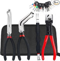 5pcs Electrical Disconnect Pliers and Connector Separator Tool for Cars, with Hose Clamp Pliers and Terminal Pin Removal Tool Set