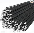 6 Inch Black Metal Zip Ties, 100PCS Epoxy Coated 304 Stainless Steel Cable Ties - Heavy Duty Outdoor Use for Fencing, Exhaust Wrap, Machinery, and More.
