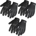 OZERO Work Gloves Men Women, Mechanic Gloves with Touchscreen Grip, Synthetic Leather Palm, Breathable Flex Fit, EN388 Tested